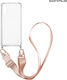 Sonique Strap Armor Back Cover Silicone with Strap Transparent / Pink (Galaxy A50 / Galaxy A50S)
