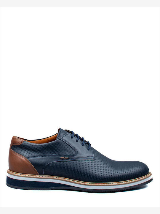 Men's Leather Casual Shoes Blue