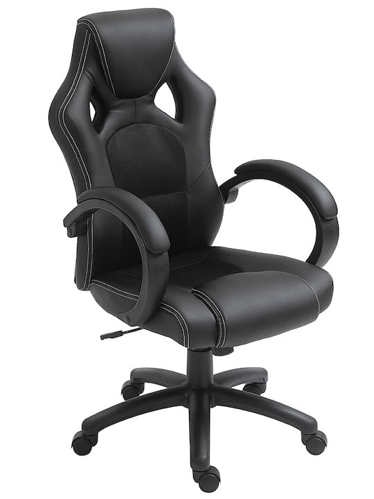 HomCom Gaming Style Δερματίνης Μαύρη HomCom Gaming Style Δερματίνης Μαύρη