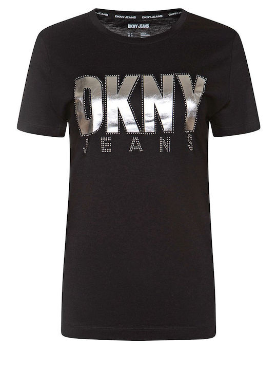 DKNY Damen T-Shirt Schwarz