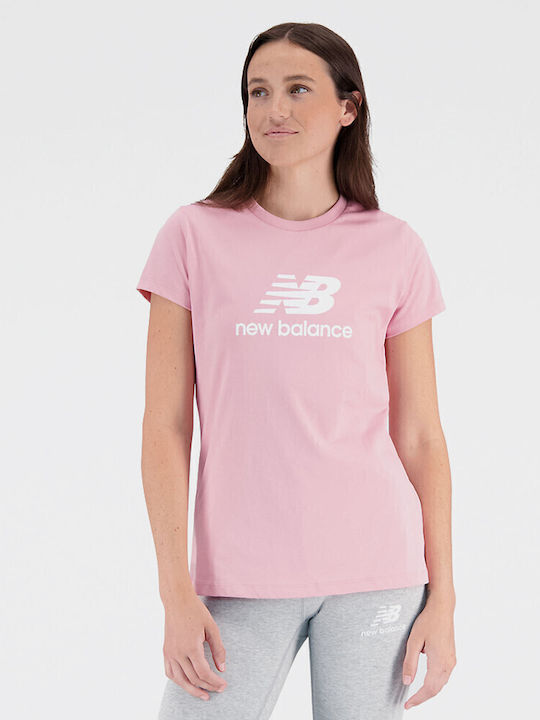 New Balance Essentials Stacked T-Shirt Pink