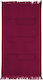 PCP Beach Towel with Fringes Burgundy 200x100cm