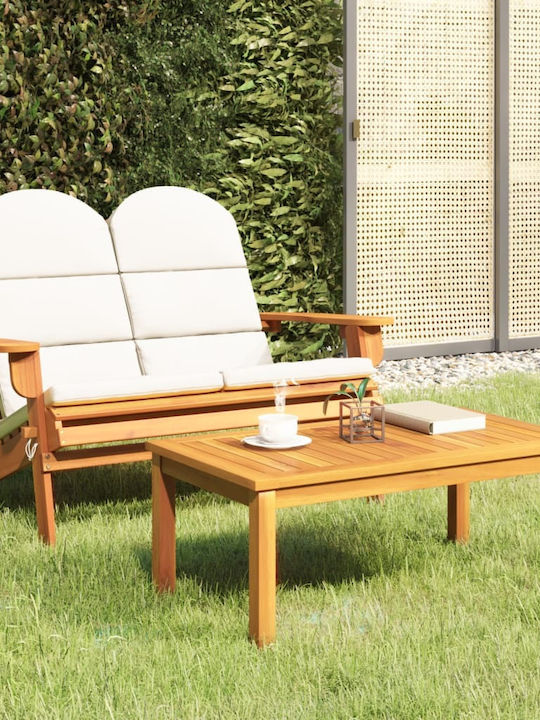 Outdoor Living Room Set 2 Pieces White Cream wi...