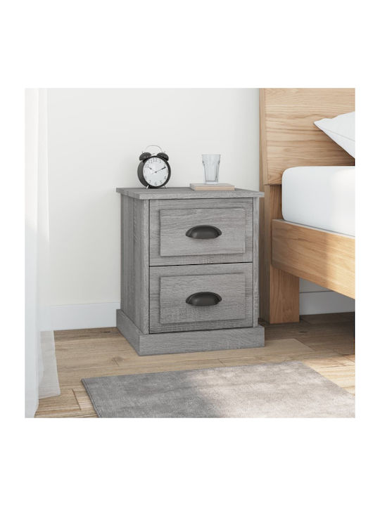 Wooden Bedside Tables 2pcs Γκρι Sonoma 39x39x47...