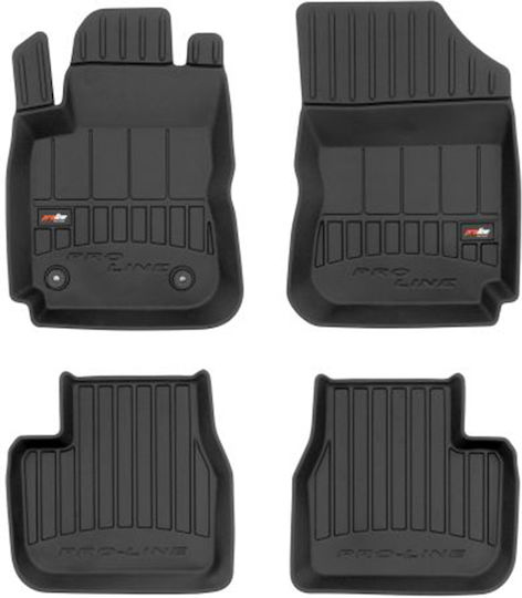 Frogum Set of Front and Rear Mats 4pcs Tray Type for Citroen C4 Cactus 2014-2018 Black
