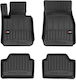 Frogum Set of Front and Rear Mats 4pcs Tray Type for BMW Series 1 2011-2019 Black