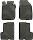 Frogum Set of Front and Rear Mats Tray Type 4pcs from Rubber for Renault Logan Ford Edge Dacia Duster / Logan Black