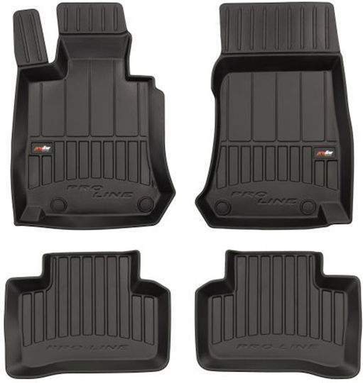 Frogum Set of Front and Rear Mats 4pcs Tray Type for Mercedes-Benz GLC 2015-2022 Black