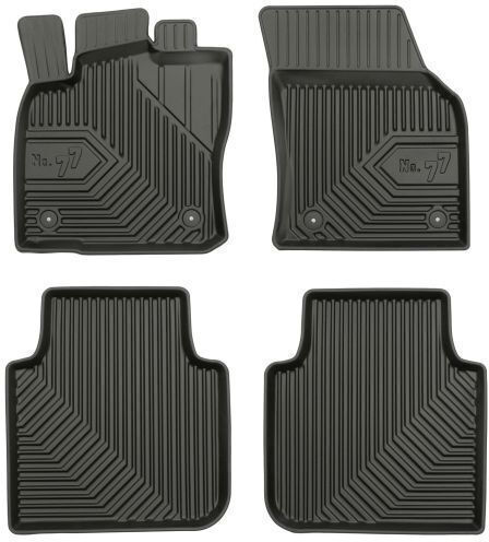 Frogum Set of Front and Rear Mats 4pcs Tray Type for Skoda Kodiaq Ford Edge 2018 Black