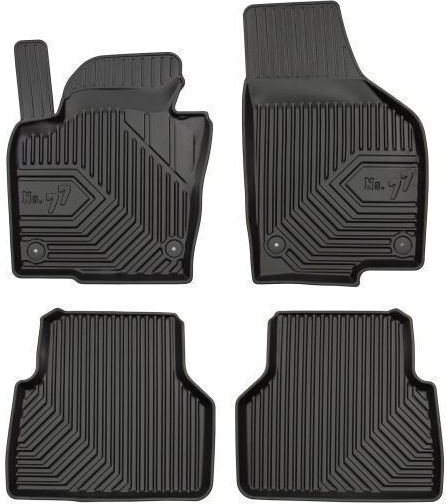 Frogum Set of Front and Rear Mats 4pcs Tray Type for Volkswagen Tiguan Ford Edge 2007-2016 Black