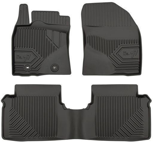 Frogum Set of Front and Rear Mats 3pcs Tray Type for Toyota Avensis Ford Edge 2009-2018 Black