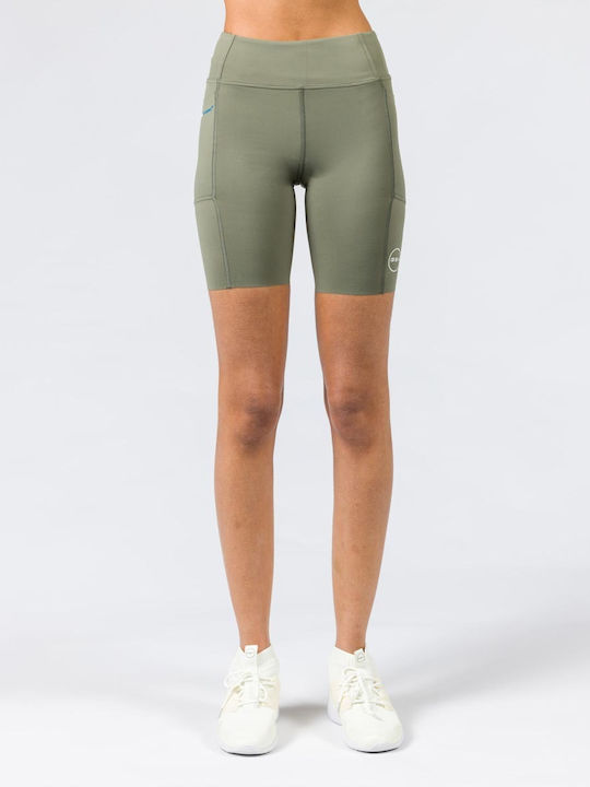 GSA 172349 Ausbildung Frauen Fahrrad Leggings Hochgeschnitten Khaki