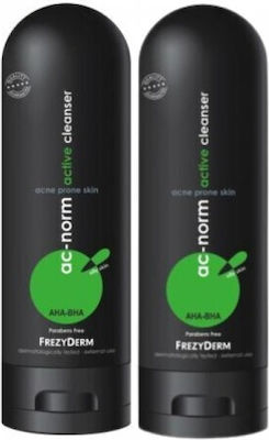 Frezyderm Υγρό κατά της Ακμής Ac-Norm Active Cleanser για Λιπαρές Επιδερμίδες ( 2x200ml) 400ml