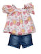 Restart for kids Kinder Set mit Shorts Sommer 2Stück Weiß