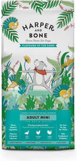 Harper and Bone Flavours of the Farm 2kg Dry Food for Adult Small Breed Dogs with Turkey, Chicken, Vegetables, Duck and Rice