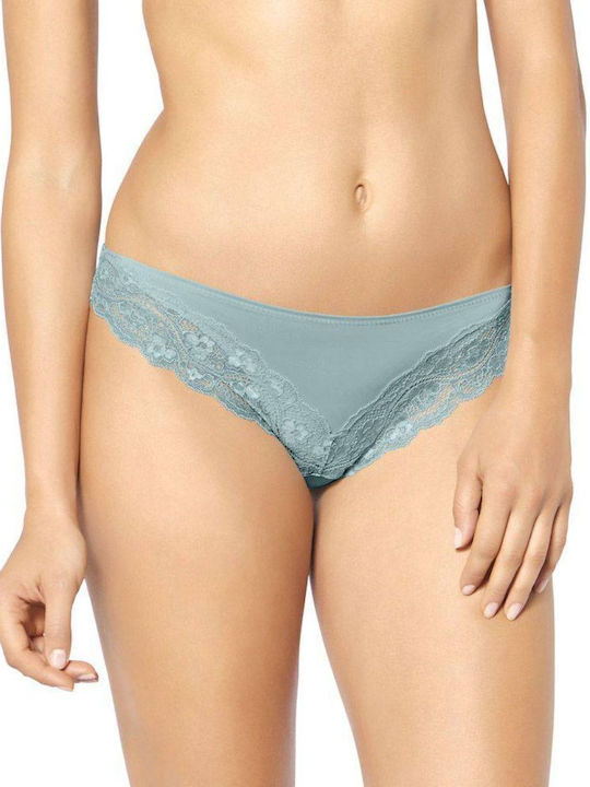 Triumph Lovely Micro Tai Women's Slip with Lace Turquoise