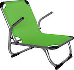 Go Smart Home Small Chair Beach Aluminium with High Back Lime 70x55x67cm