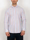 BASTONCINO LONG-SLEEVE MULTICOLOR STRIPED PATTERN SHIRT 100% COTTON REGULAR FIT 2540.1