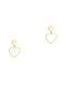 14K Gold earrings hearts