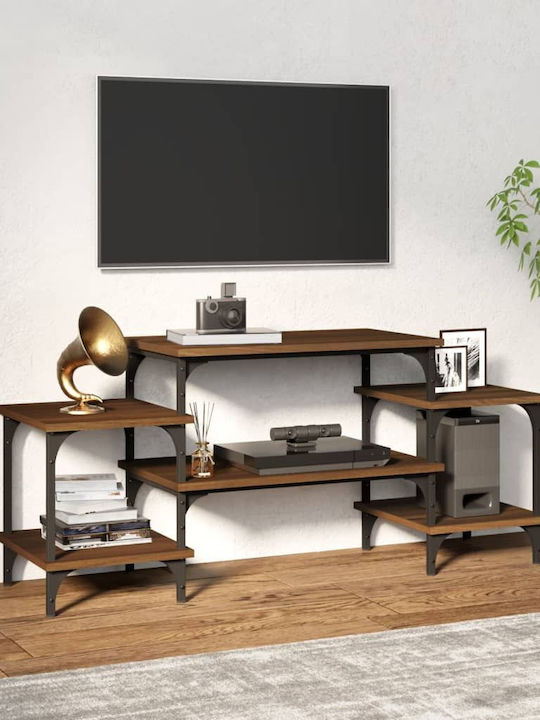 TV-Möbel Hölzernes Brown Oak L117xB35xH52cm