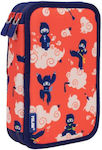 Milan NINJUTSU Pencil Case Full with 2 Compartments Blue