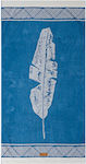 Kentia Flint Beach Towel Blue 160x80cm