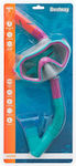 Bestway Diving Mask with Breathing Tube Children's Pink/Blue 21-03474
