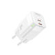 XO Charger Without Cable with 2 USB-C Ports 35W Power Delivery Whites (CE07)