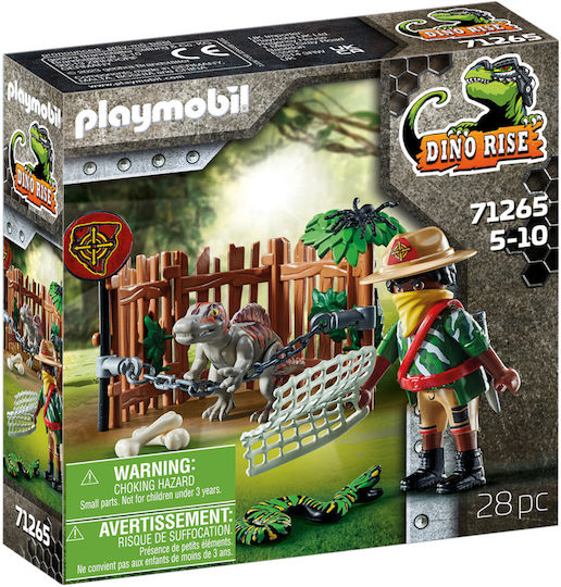 Playmobil Dino Rise Baby Spinosaurus and Poacher for 5-10 years old