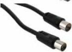 Lineme Antennenkabel Coax-Stecker - Coax-Buchse Schwarz 5m