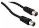 Lineme Καλώδιο Κεραίας Coax male - Coax female Μαύρο 1.5m (12-05024-2)