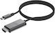 LinQ HDMI 2.1 Ultra High Speed 48Gbps 4K 120Hz HDR VRR Braided Cable HDMI male - USB-C male 2m Μαύρο