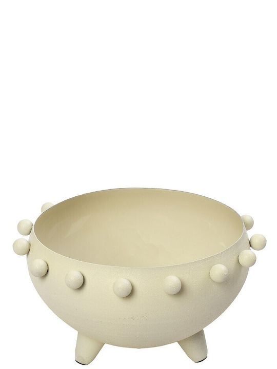 Espiel Decorative Bowl Pedestal Beige 20cm