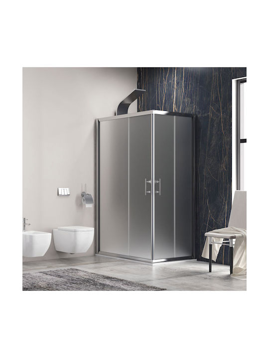 Karag Flora 100 Cabin for Shower with Sliding Door 80x140x170cm Satine