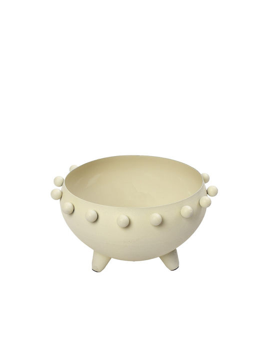 Espiel Decorative Bowl Pedestal Beige 26x26cm