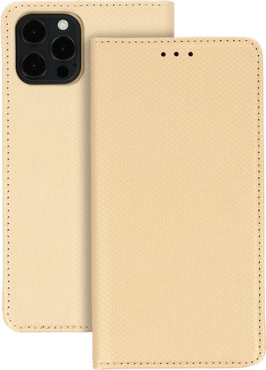 Smart Book Δερματίνης Χρυσό (iPhone 14 Plus)