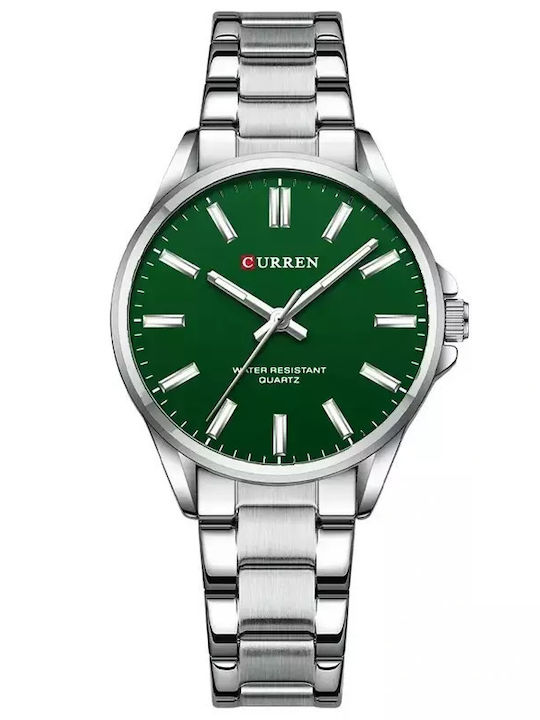 Curren Women's Watch with Silver Metal Bracelet
