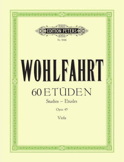 Edition Peters Wohlfahrt 60 Studies Op 45 für Viola / Streichinstrumente