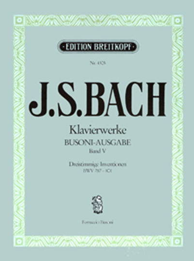 Breitkopf & Hartel J.S.Bach Klavierwerke Busoni-Ausgabe Band V Εκδόσεις Breitkopf Sheet Music for Piano