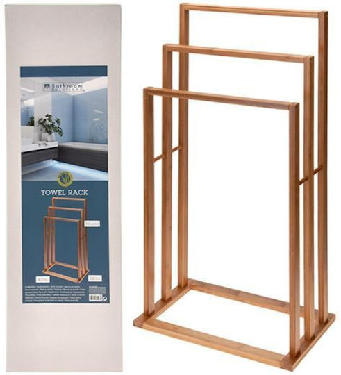 Koopman Поставка за дрехи Баня Троен ​40x25см Кафяв
