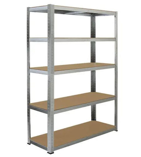 Fieldmann Dexion Shelf Galvanized 120x40x180cm With 5 Shelves Total Load Capacity 875kg
