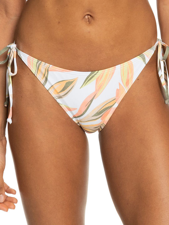 Roxy Magic Flowers Bikini Slip Λευκό