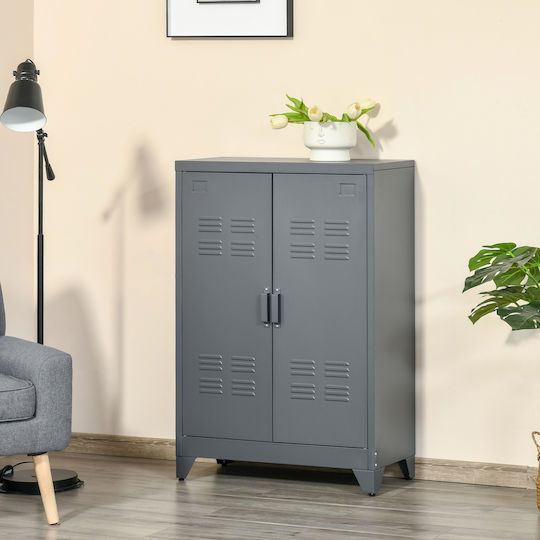 Dulap cu două uși Metal cu 3 Rafturi 75x33x110cm