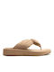 Inuovo Flatforms Leather Women's Sandals Beige