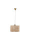Klikareto Aris Pendant Light Beige with Socket E27 30x30x20cm