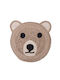 Viopros Ursuleț Kids Rug Bej Round with Diameter 60cm