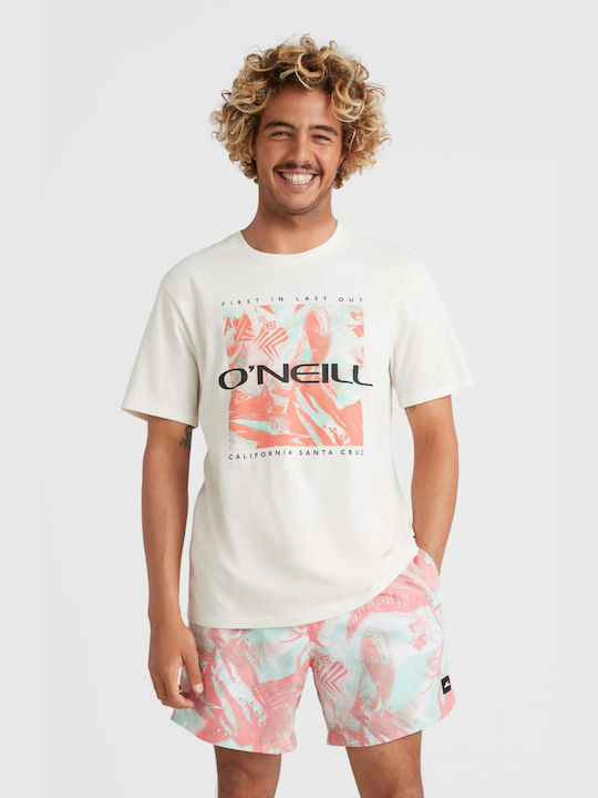 O'neill Crazy T-shirt Bărbătesc cu Mânecă Scurtă Alb