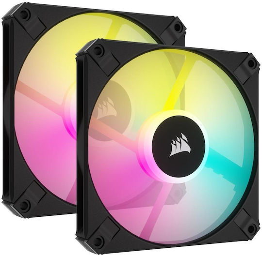Corsair iCUE AF120 Slim Ventilator Pentru Carcasă (2000rpm) Cu Iluminare RGB Și Conexiune 4-Pin PWM 2 Buc