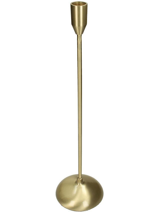 ArteLibre Candle Holder Aluminum Αλουμινένιο in Gold Color 11.5x11.5x43cm 1pcs