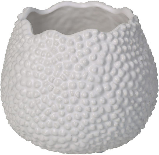 ArteLibre Ghiveci Ceramică Alb 15x15x12εκ.
